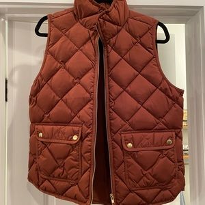 J.Crew Puffy Vest in “Burnt” Orange